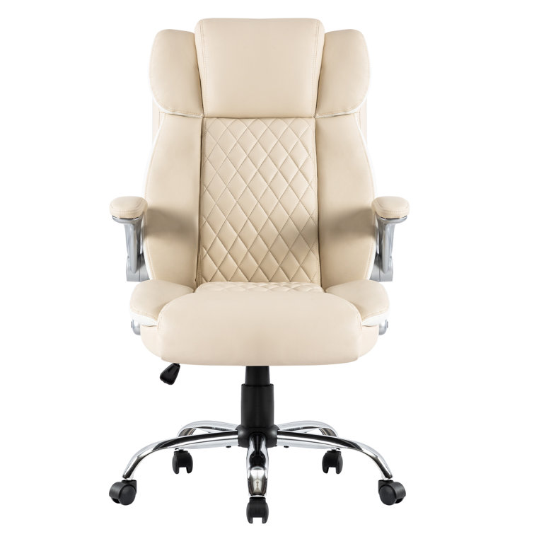 Cream ergonomic best sale office chair